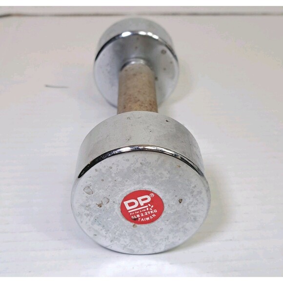 Vtg DP Executive Fit For Life Chrome 5lb Dumbell Exercise Fitness 5 Pound Weight - Picture 3 of 4